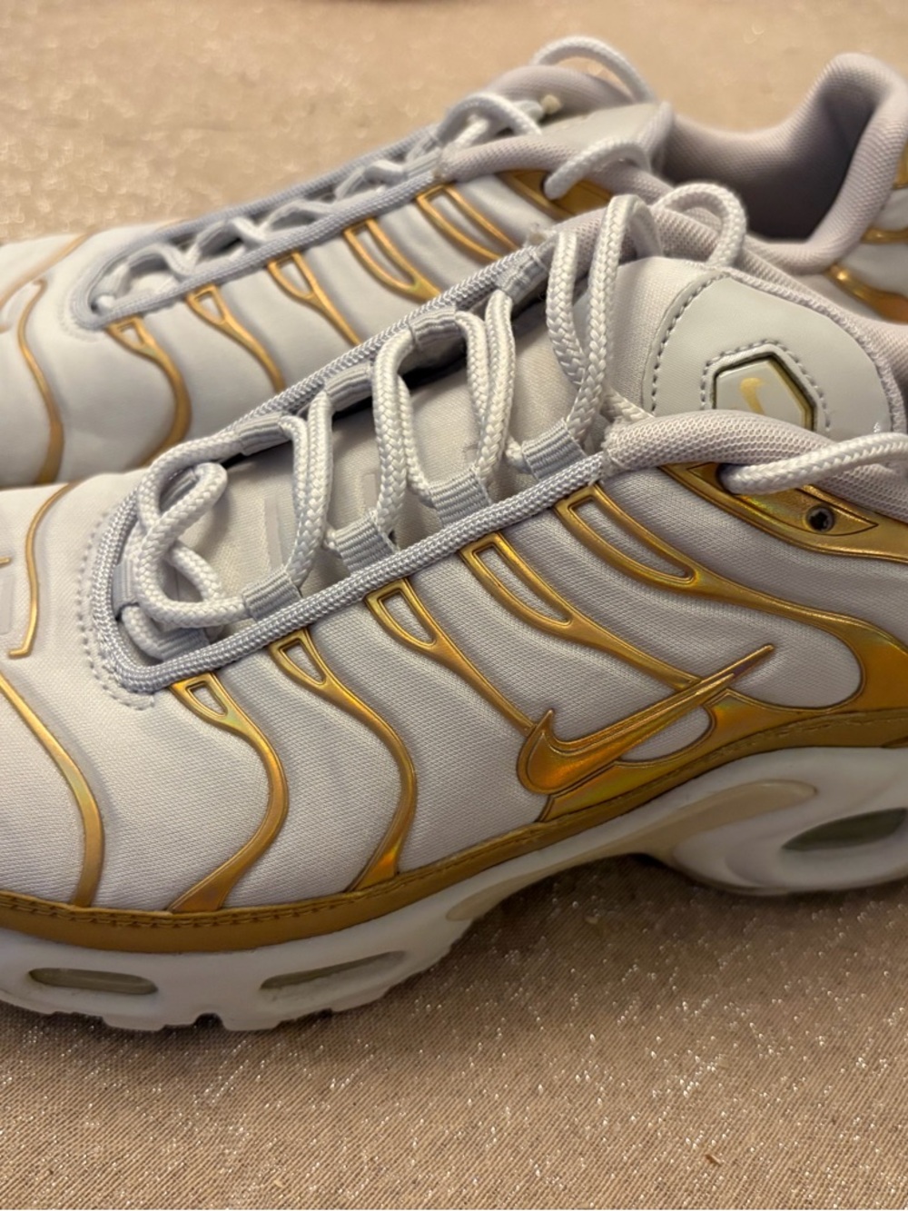 Nike Air Max TN with Metallic Gold & Ivory 7